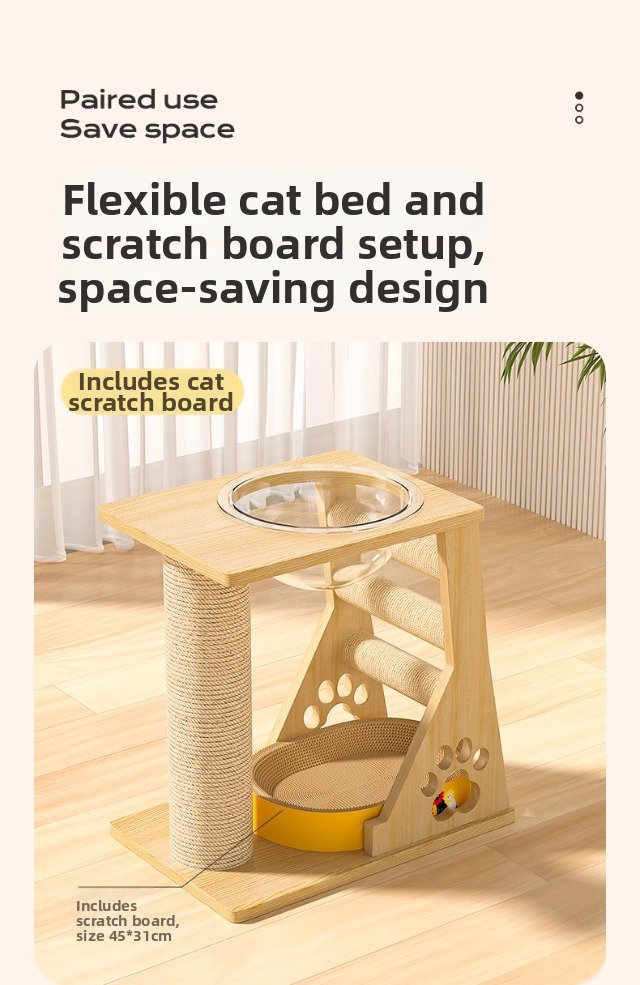 Luxury Cat Climbing Frame Multi Layer Tree With Bed And Pillar_voghion.com