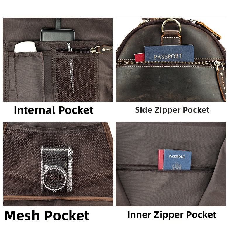 Herren Trolley Reisetasche Aus Echtem Leder Mit Großem Volumen_voghion.com