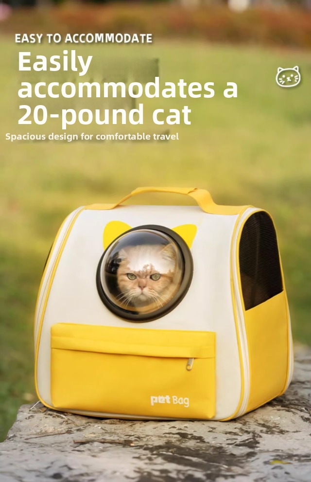 Pet Backpack Carrier Space Capsule For Cats And Dogs Portable_voghion.com