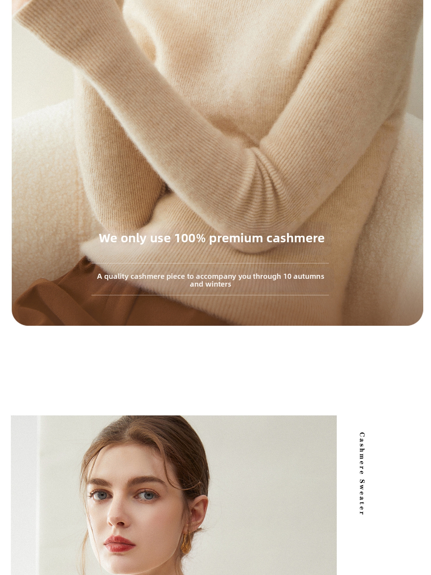 Soft And Cozy Women's Cashmere Sweater Basic Aesthetics Knitwear Semi High Neck Seamless Base Layer Wool Sweater_ecoleips.com