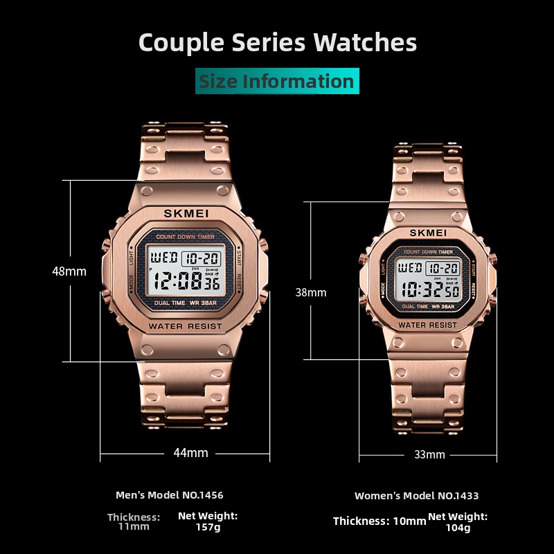 Men's Luminous Fashion Mechanical Style Electronic Watch Trendy Student Couple Timepiece Round/Oval Dial Waterproof_voghion.com
