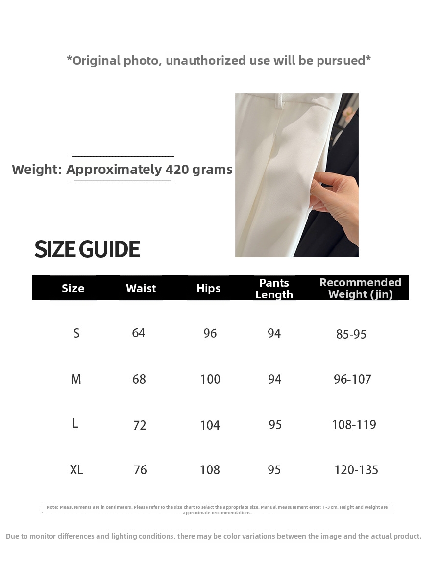Petite High Waisted Flowing Suit Pants for Women Straight Leg Casual Wide Leg Versatile Spring New Style Leg Lengthening_ecoleips.com
