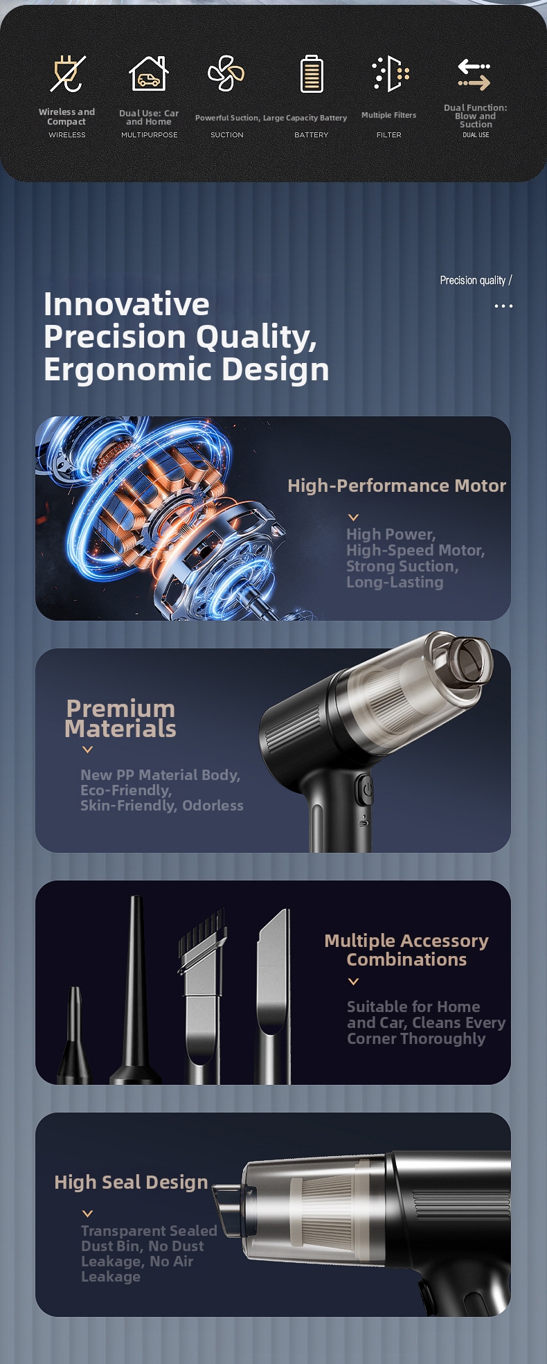 Cordless Handheld Vacuum Cleaner For Car And Home High Power Mini_voghion.com