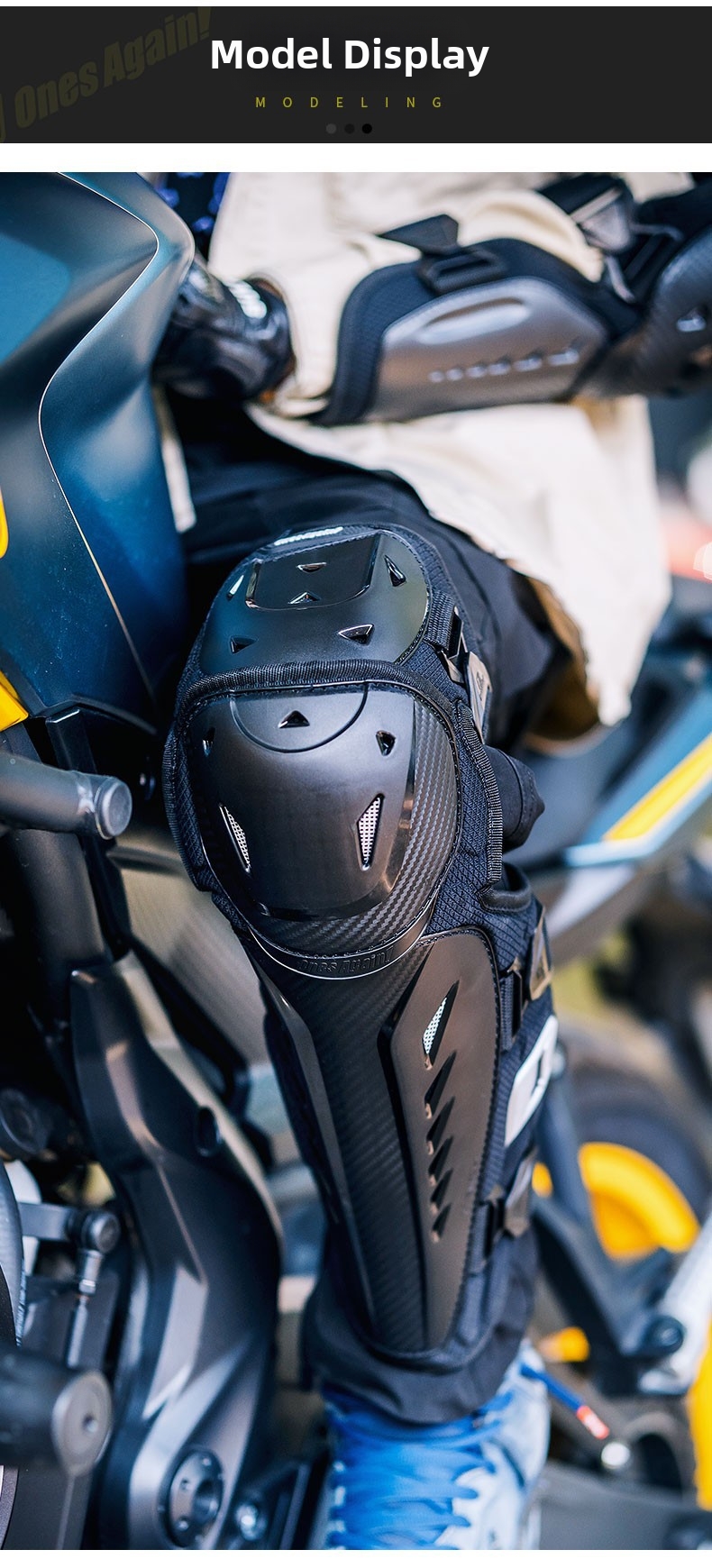 Motorcycle Protective Gear Knee And Elbow Pad Four Piece Set Breathable Widened Side Wings Anti-Fall For Summer Motorcycles And Racing Bikes_voghion.com