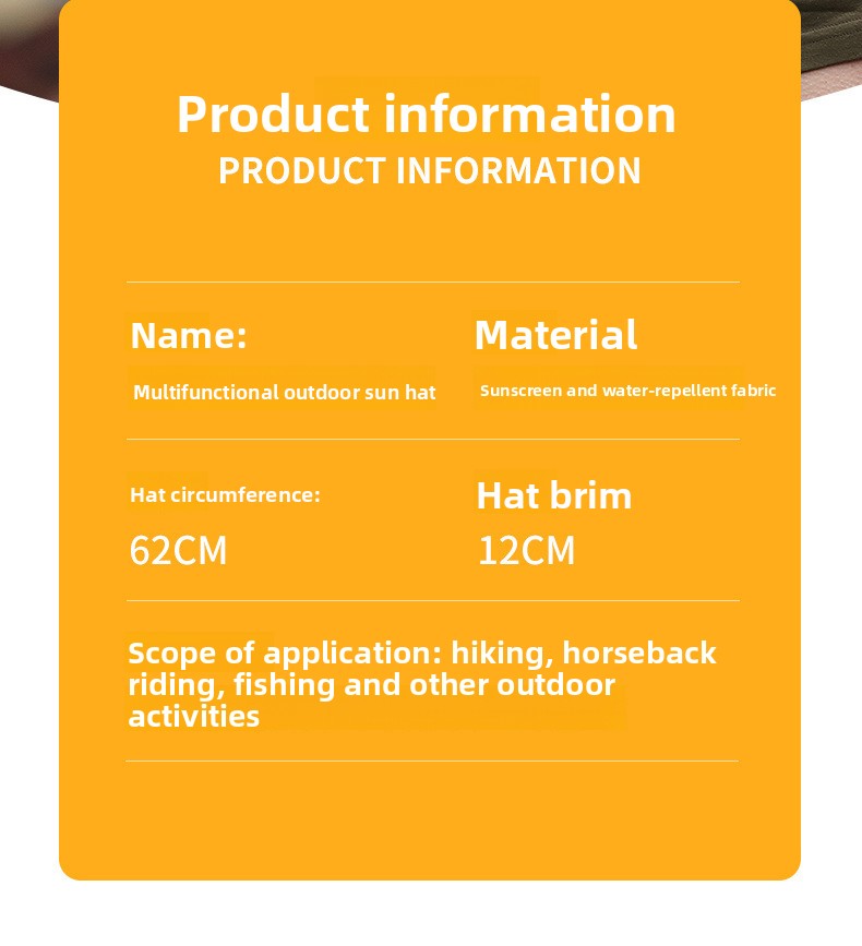 Men's Sun Protection Bucket Hat Breathable Quick-drying Outdoor_voghion.com