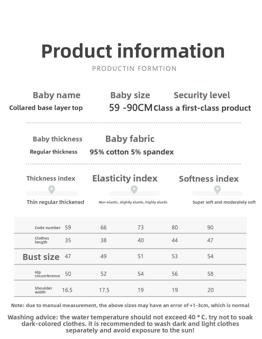 T-shirt à manches longues en coton, apprêt pour nouveau-né, classe A, col brodé, en coton._voghion.com