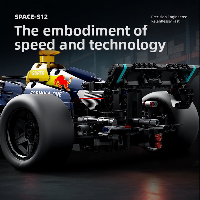 Blue Formula F1 Racing Car Building Blocks Compatible With Toy New Car Birthday Gift_voghion.com