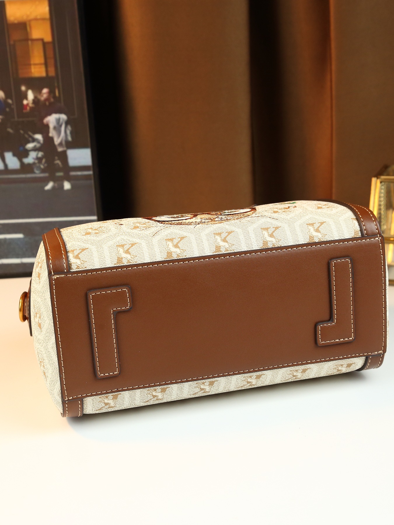 Borsa a tracolla retro donna con stampa gatto borsa di lusso_voghion.com