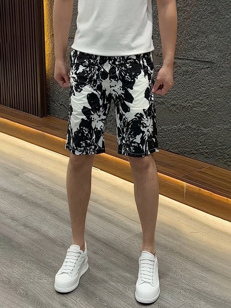 Men's Clothing Men's Trendy Summer Floral Print Shorts Style Casual Five-Point Pants Fashionable Unique Design_viptrois.com