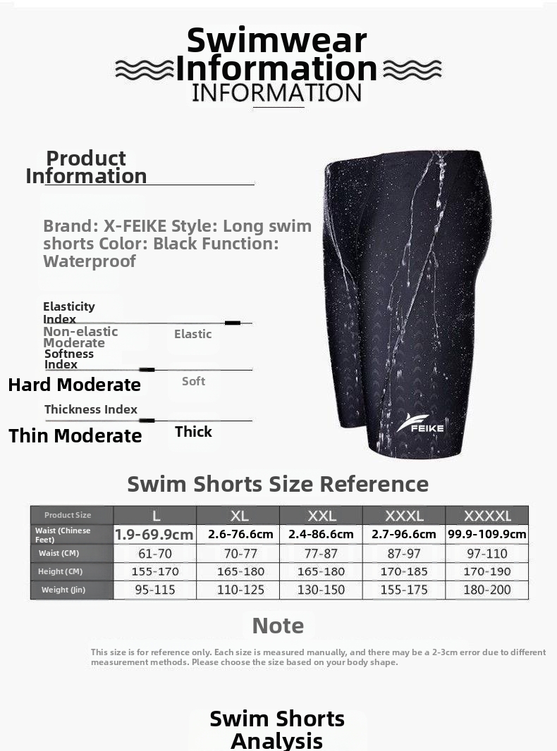 Ensemble de natation pour homme : maillot de bain imperméable à séchage rapide, imitation peau de requin, avec lunettes et bonnet._voghion.com
