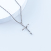 2026 new men‘s sports wooden stick necklace stainless steel sports trend cross pendant hip hop accessories
