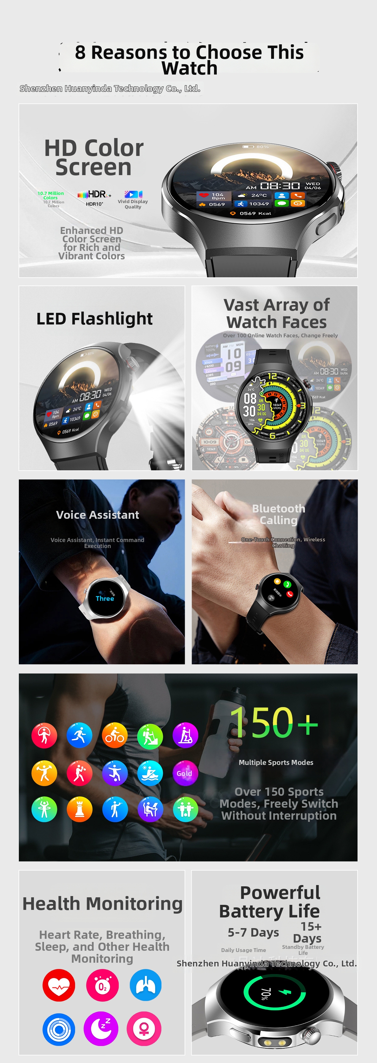 Smartwatch bluetooth impermeabile sportiva con cardiofrequenzimetro_voghion.com