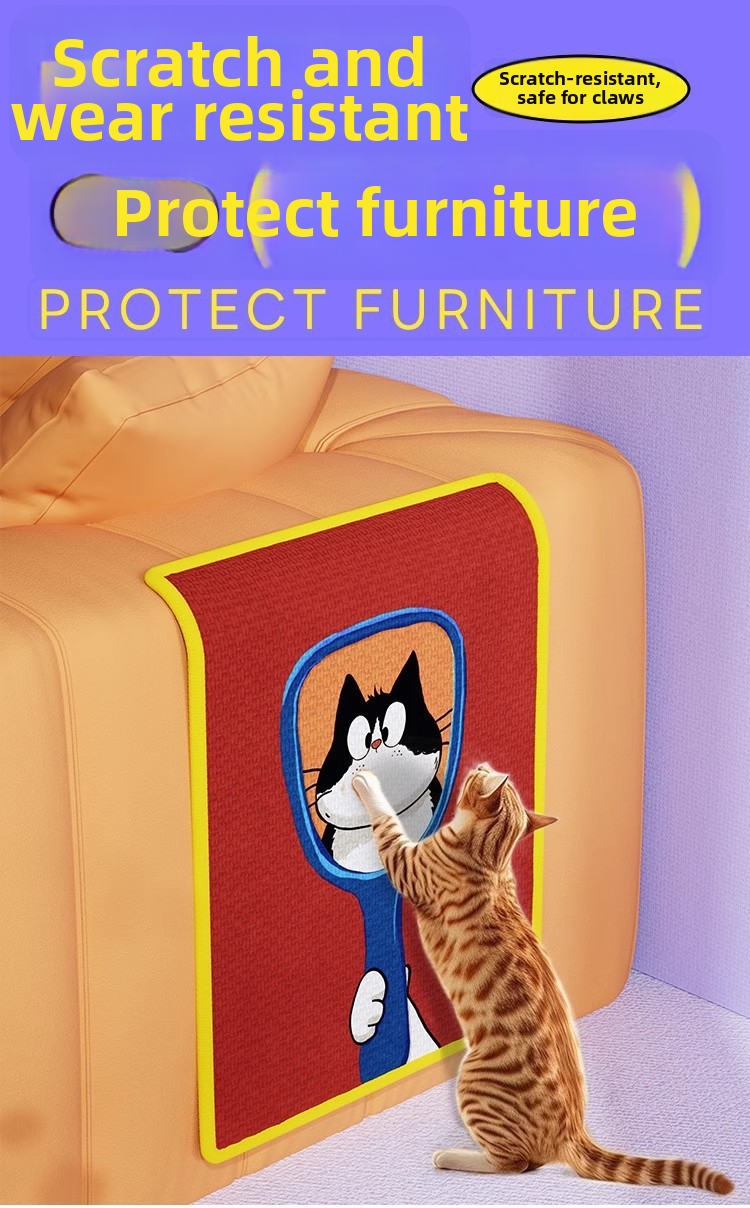 Sisal Cat Scratching Board Wall Mounted Cat Scratcher For Furniture_voghion.com