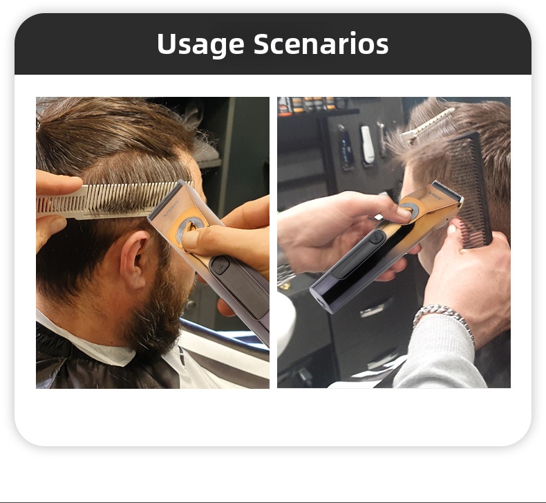 Professional Hair Clipper Waterproof Cordless With Digital Display_voghion.com