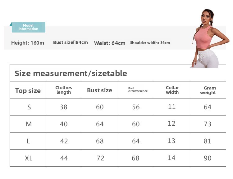 Bra size chart.