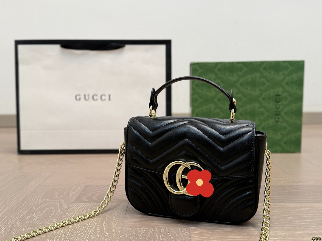 2024新款GG marmont系列手提单肩斜挎锁扣奢饰品大牌女包811238