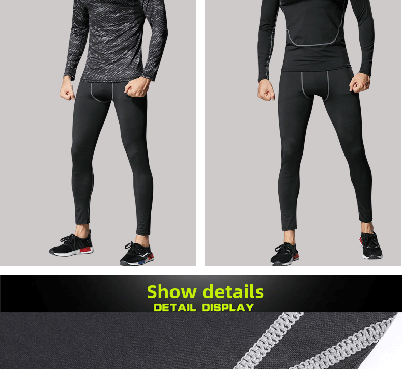 Fitness Clothes Men's Autumn And Winter Velvet Warm Suit Tights Running Quick-drying Clothes Long Sleeves Sports Outdoor_viptrois.com