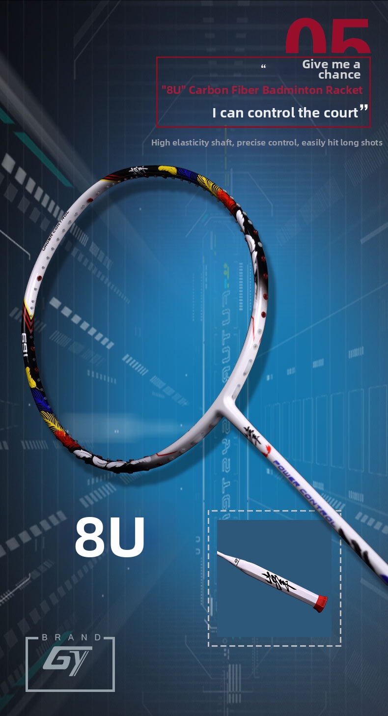 Ultralätt badmintonracket för vuxna i kolfiberkonstruktion_voghion.com