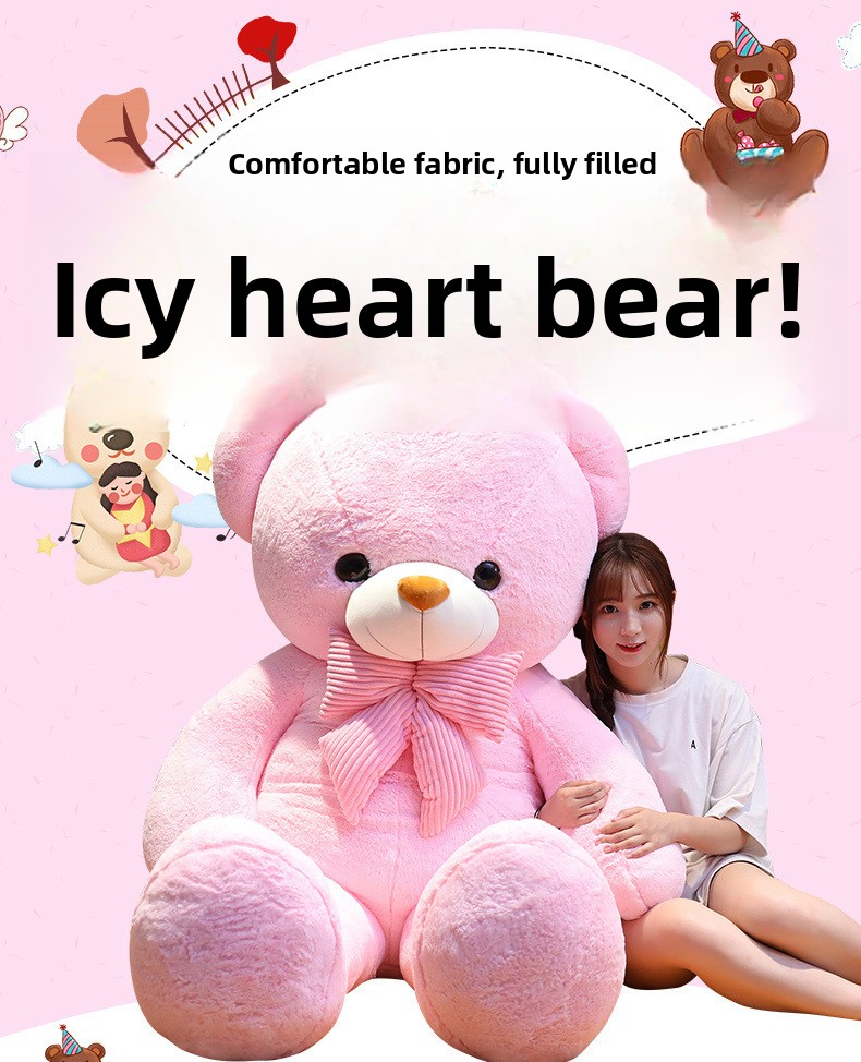 Grand ours en peluche géant doudou pour cadeau de saint valentin_voghion.com