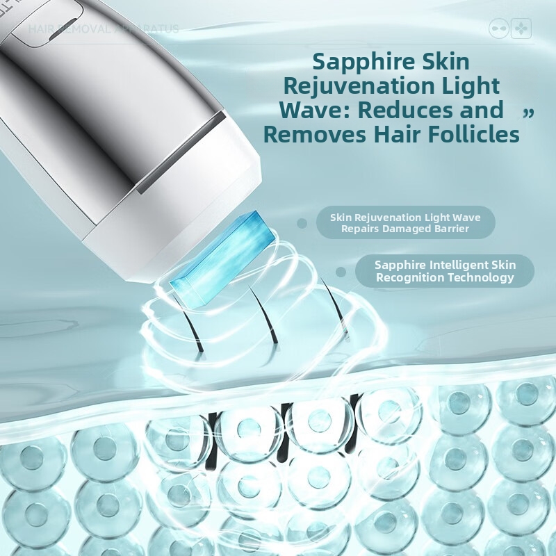 Aparelho de depilação a laser Ice Point Sapphire - Tratamento indolor para todo o corpo, ideal para uso doméstico, adequado para salões de beleza, axilas e genitais._voghion.com