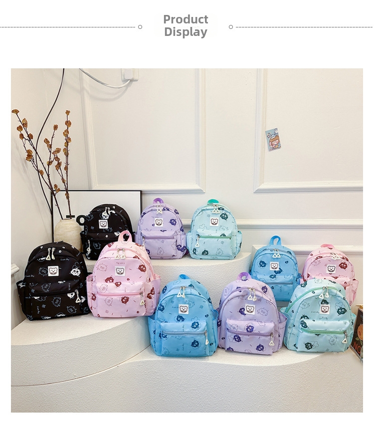 Cute Cartoon Kids Backpack Lightweight Nylon For School And Outings_voghion.com