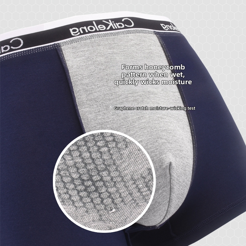 Calzoncillos bóxer antibacterianos de grafeno para hombre, paquete de 4, tiro medio, algodón de fibra larga, caja de regalo._voghion.com