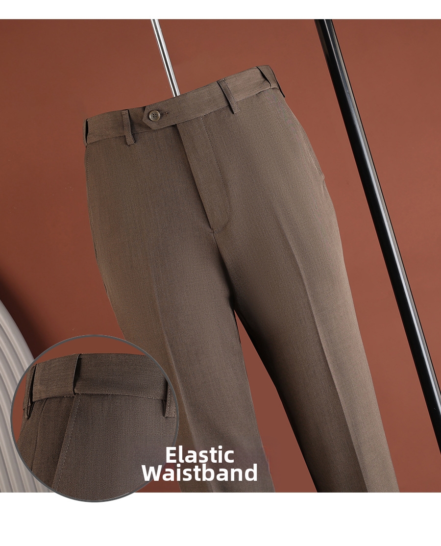 Spring/Summer Men's Casual Commuter Trousers British Style Skinny Fit Wrinkle Resistant Versatile Retro Designer Suits & Blazers_viptrois.com