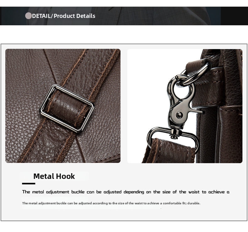 Men's Genuine Leather Bag Large Capacity Soft Multi-Functional Wristlet Retro Clutch Trendy Bag_voghion.com