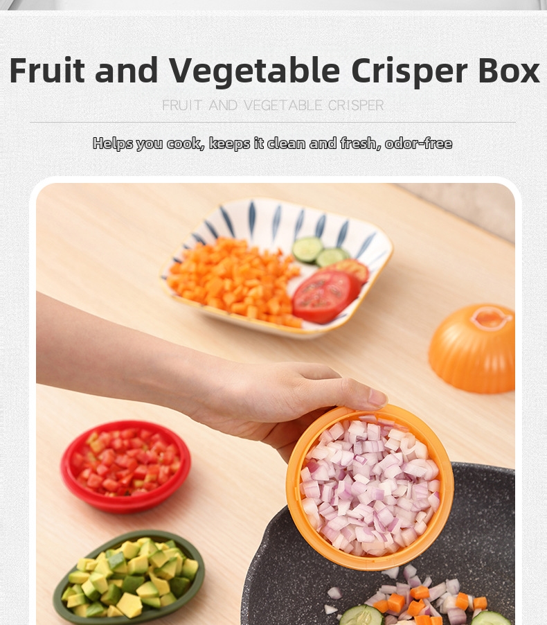 Contenitore di plastica con coperchio per avocado, cipolla, pomodoro e verdure, cucina, sala da pranzo, casa, giardino_voghion.com