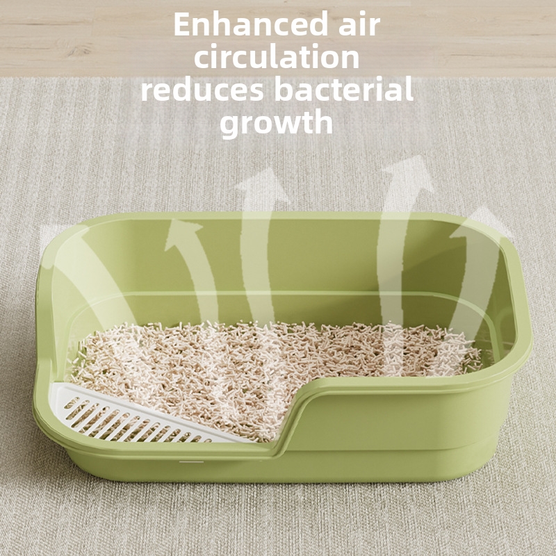 Extra große Katzentoilette, halbgeschlossene Riesen-Katzentoilette, Haustierbedarf_voghion.com