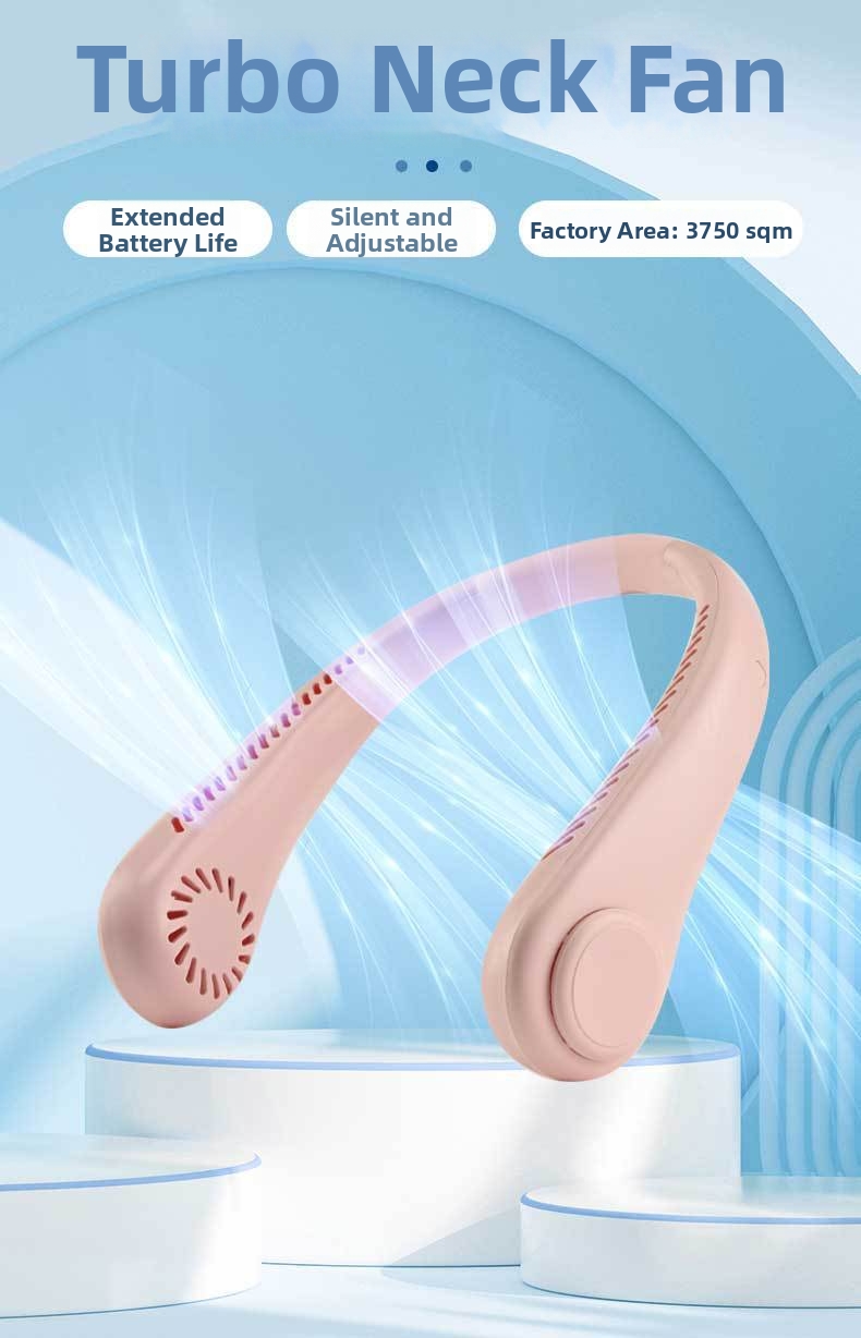 Tragbarer Nackenventilator Kabelloser Blattloser Halsventilator_voghion.com