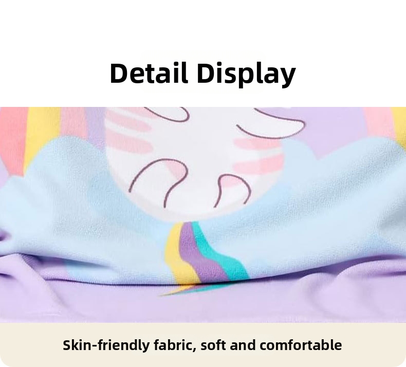 Children's Beach Towel Cape Hooded Quick Drying Absorbent_voghion.com