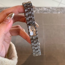中古手镯式高级钢带精致ins手表女长方形气质复古通勤石英表新款