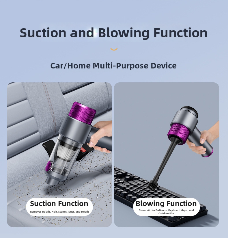 Portable Wireless Car Vacuum Cleaner With Power Display And Brush_voghion.com