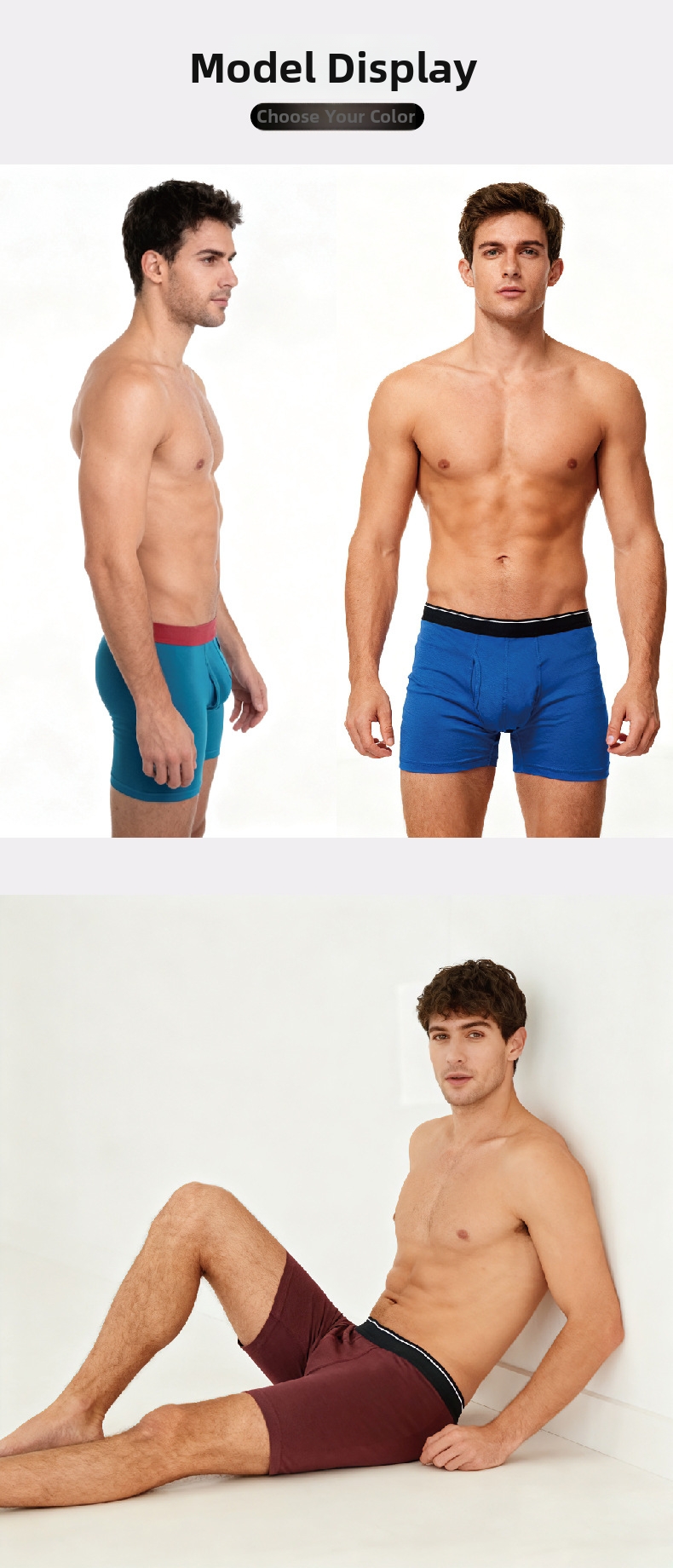 Boxer briefs hombre de algodón antibacteriano y transpirable_voghion.com