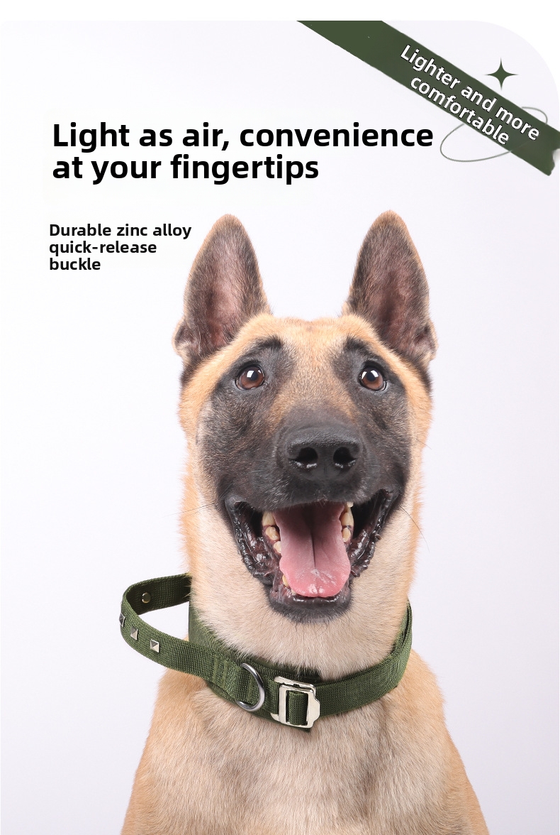 Adjustable Nylon Dog Collar For Medium And Large Breed Dogs_voghion.com