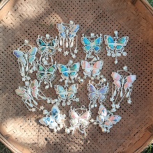 民族风苗银刺绣织锦蝴蝶多款吊坠项链旅游送人伴手礼纪念品饰品