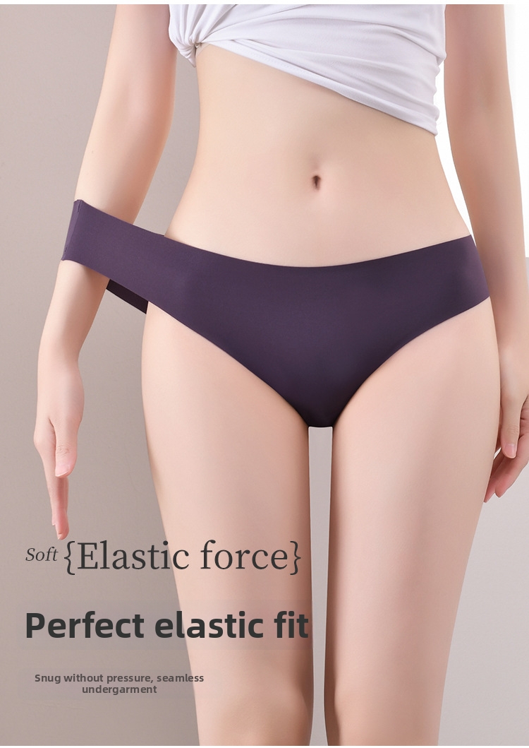 Women's Seamless Ice Silk Bikini Briefs Breathable Underwear_voghion.com