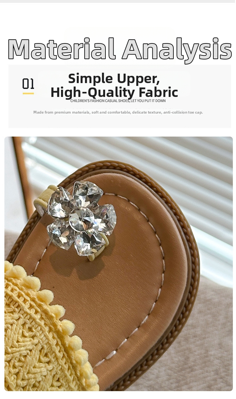 Sandales à paillettes pour filles avec strass pour la plage_voghion.com