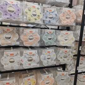 口水巾婴儿新生宝宝围嘴纯棉防水吐奶用品可旋转围兜透气