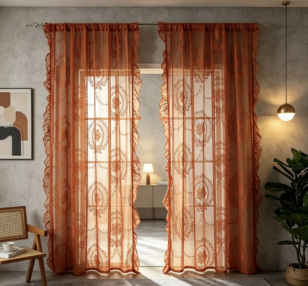Cortina francesa com estampa floral para sala e quarto_voghion.com