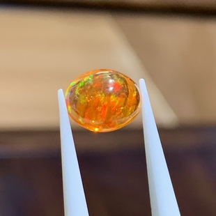 Natural Mexican Fire Opal 2.23 karat Grc Certificate 10.63 × 8.51 × 5.01mm