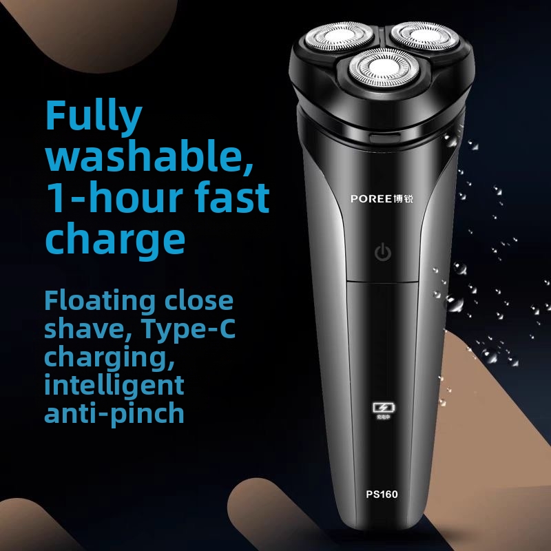 Electric Shaver For Men Rechargeable Fully Washable Three Head_voghion.com
