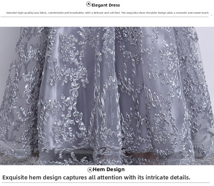 New 2026 Elegant Slimming Long Evening Gown for Women Spring Banquet Hostess Dress_ecoleips.com