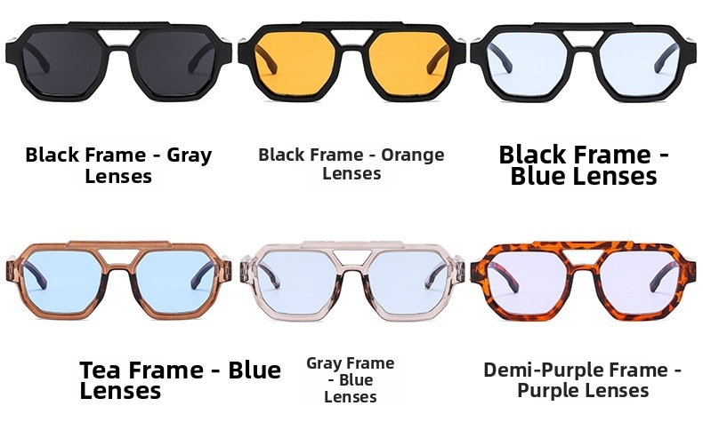 Double Bridge Aviator Sunglasses For Men And Women Retro Style_voghion.com