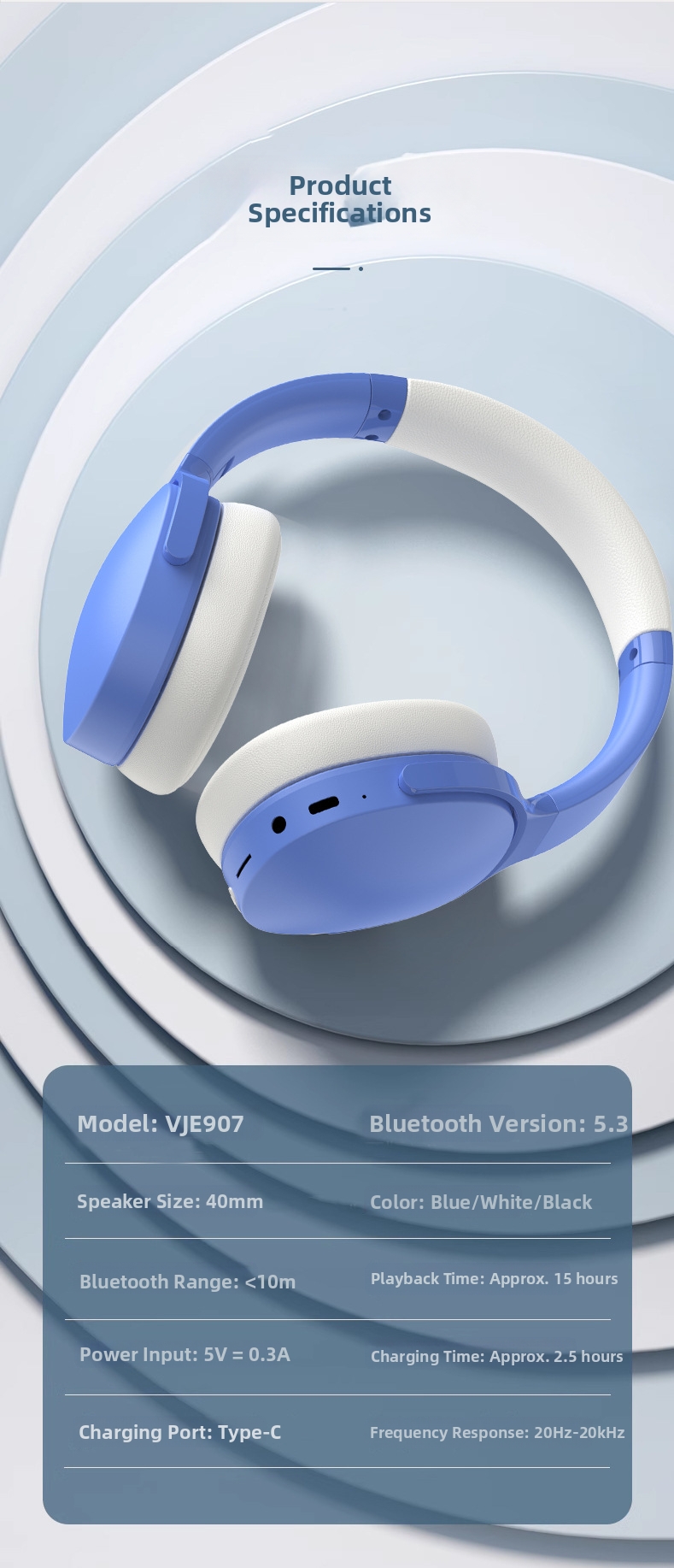 Écouteurs Bluetooth sans fil avec effets sonores multiples, longue autonomie, compatibles avec les vêtements et les téléphones portables, destinés à l'exportation_voghion.com