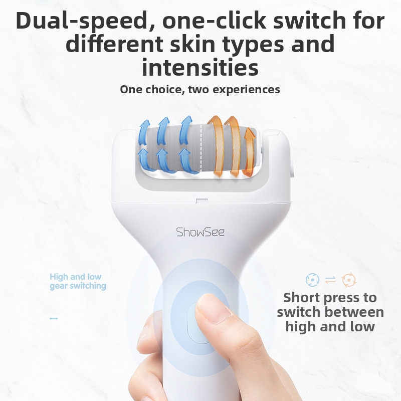 Showsee Mini Electric Foot File Rechargeable USB Automatic Skin Removal Multifunctional B1 W Home Personal Care Appliance_voghion.com