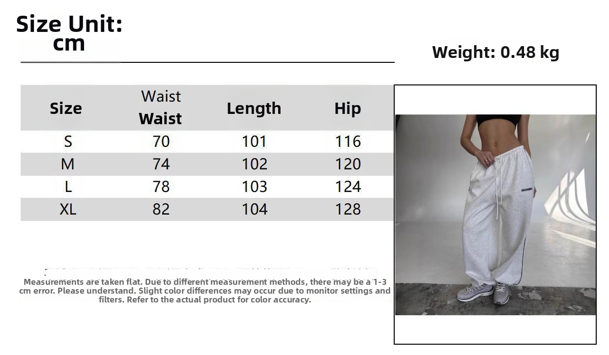 Women's American Style Striped Wide Leg Sweatpants | Casual Straight Leg Joggers With Cuffed Ankles | Versatile 2-in-1 Lounge Pants For Spring/Autumn_ecoleips.com