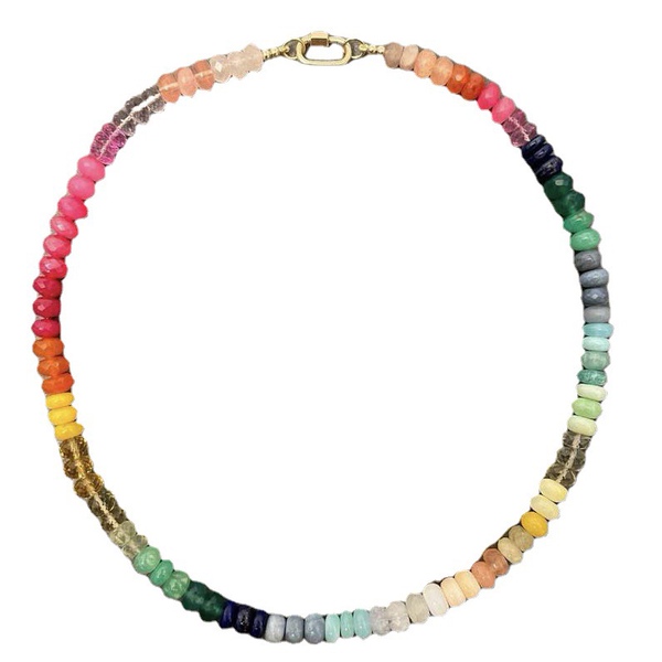 Rainbow organic pendant