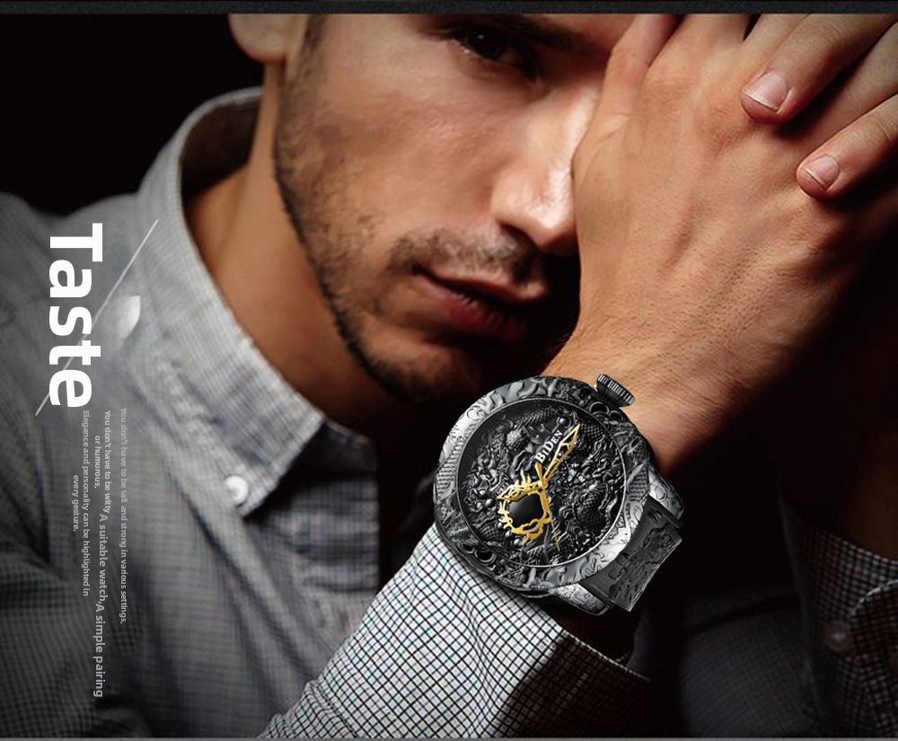 Reloj de cuarzo para hombre estilo retro lujo impermeable_voghion.com